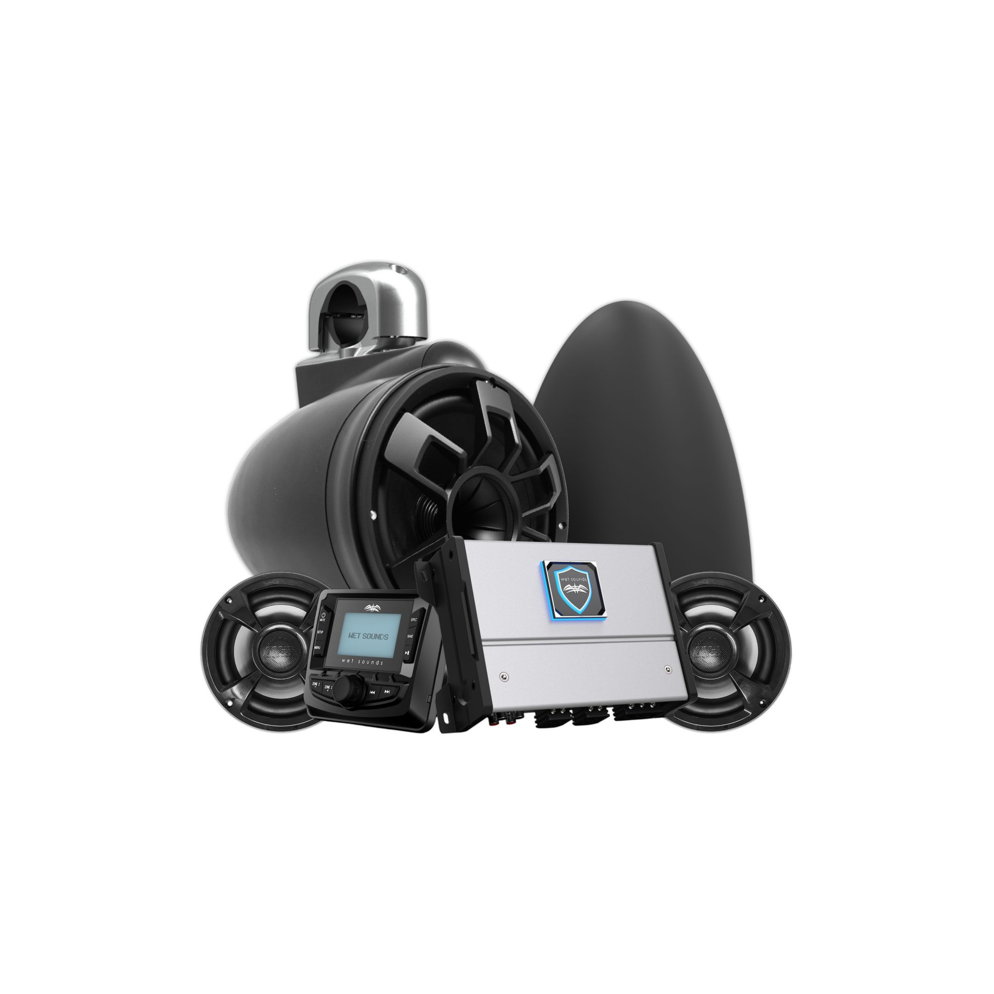 Paquete Audio Marino Wet Sounds Completo para UTV RZR Can-Am