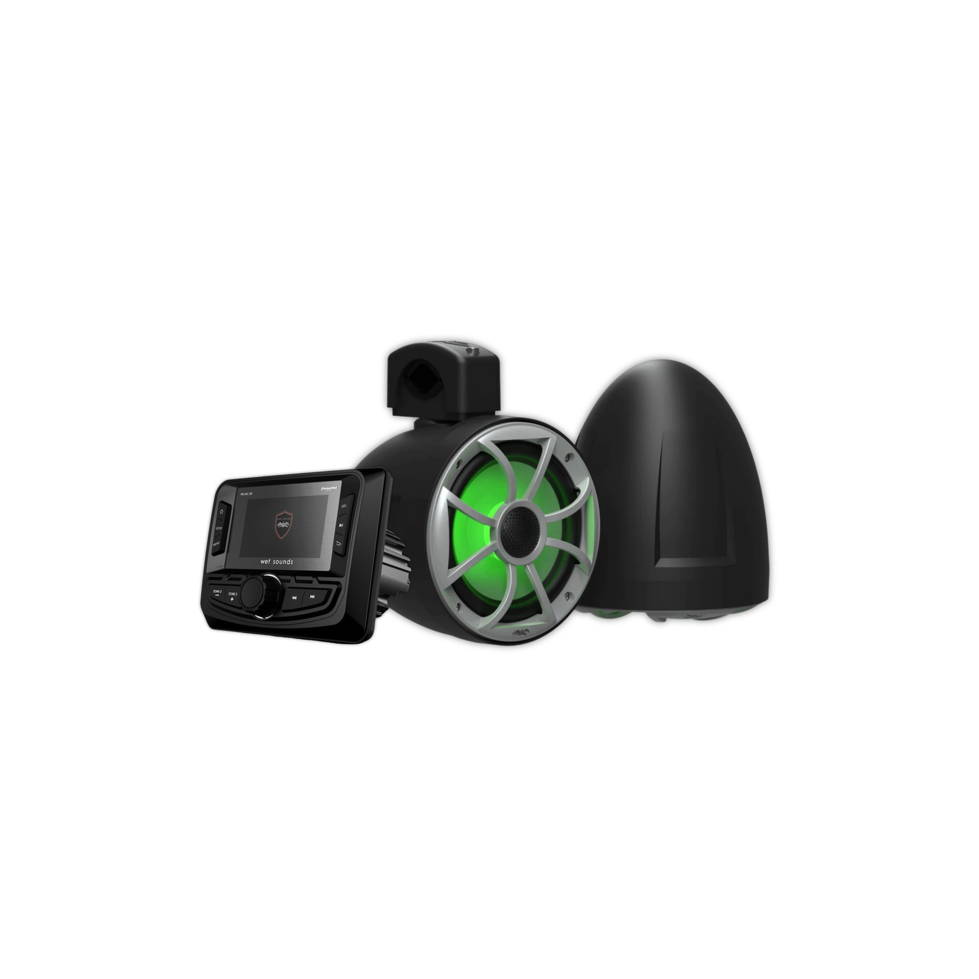 Paquete Wet Sounds Bocinas Recon6podb + Estereo Wsmc20 Marin