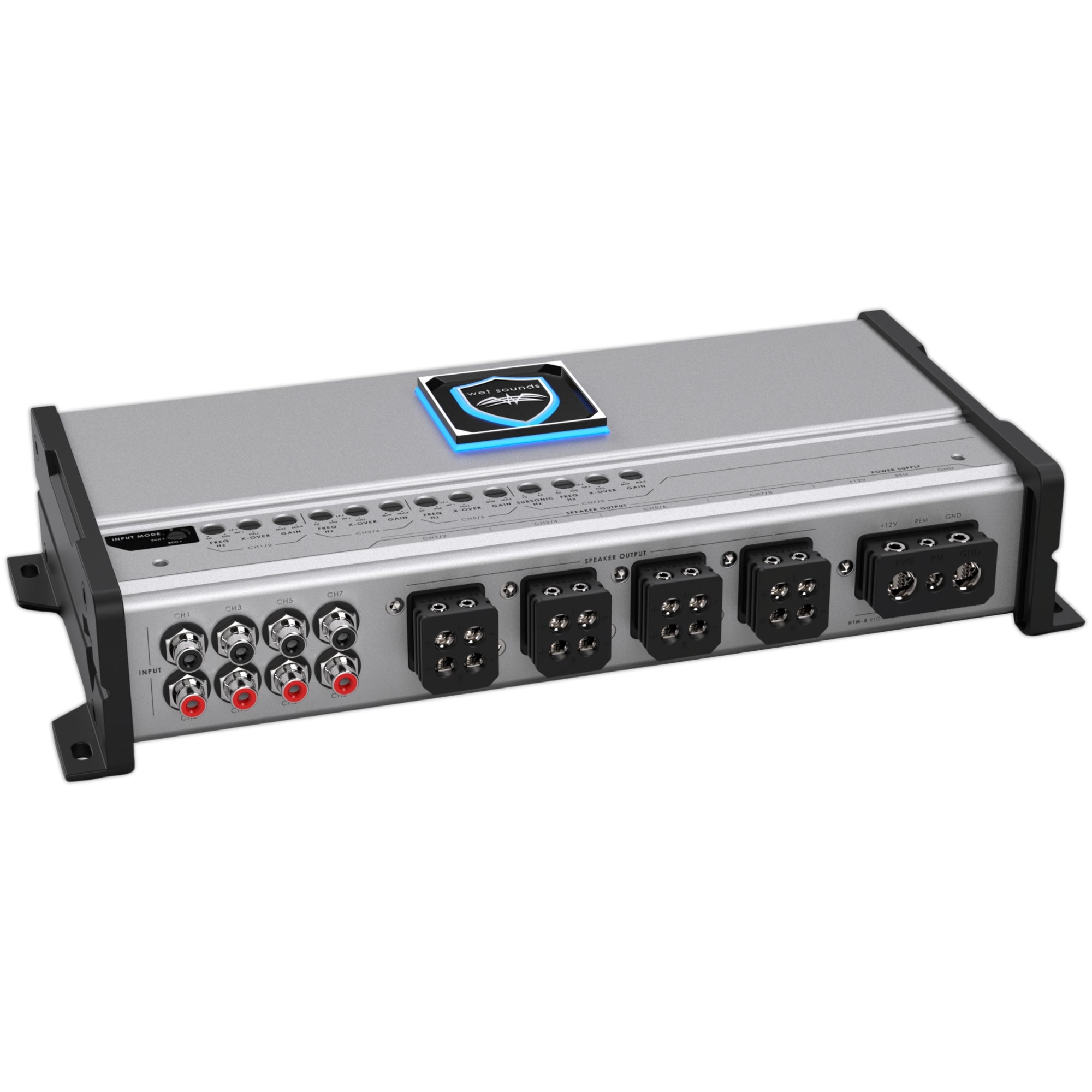 Amplificador Marino 8 Canales Wet Sounds HTM-8 Clase D