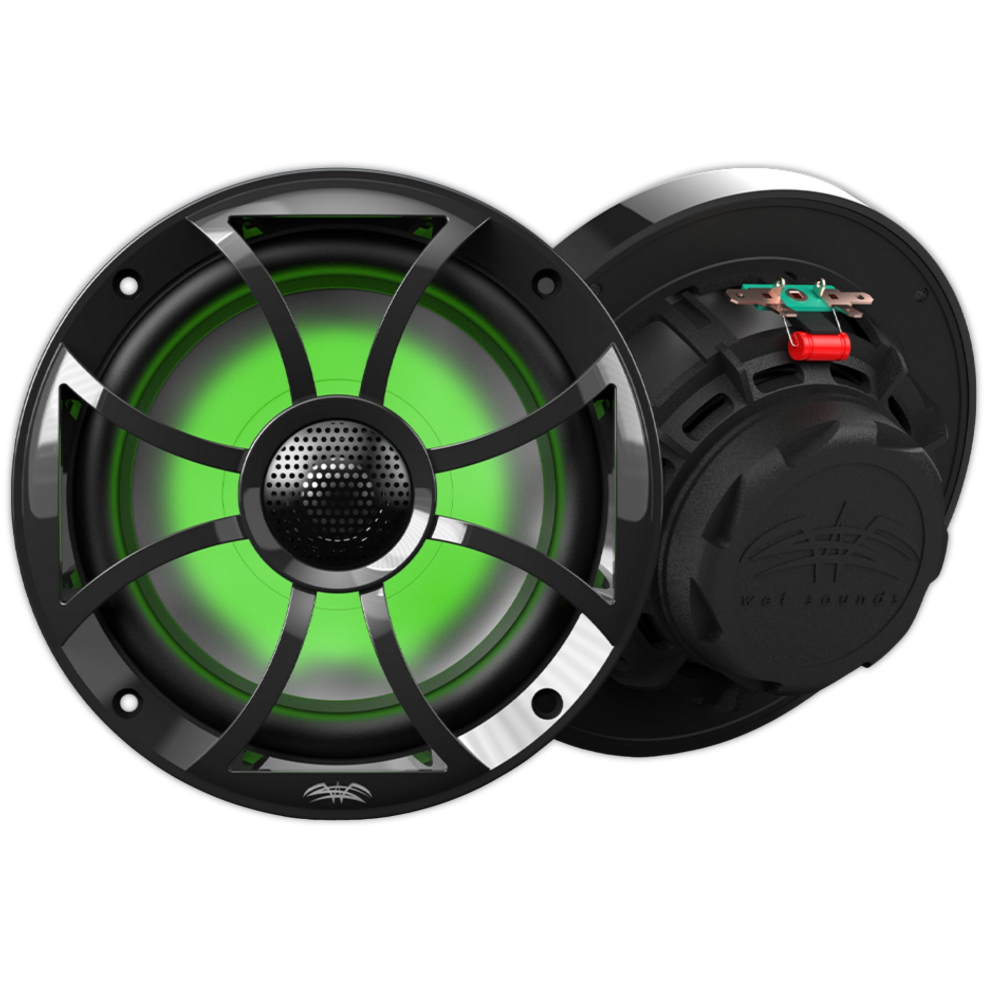 Bocinas Coaxiales RGB Wet Sounds RECON 6-BG RGB 120W 6.5 PLG