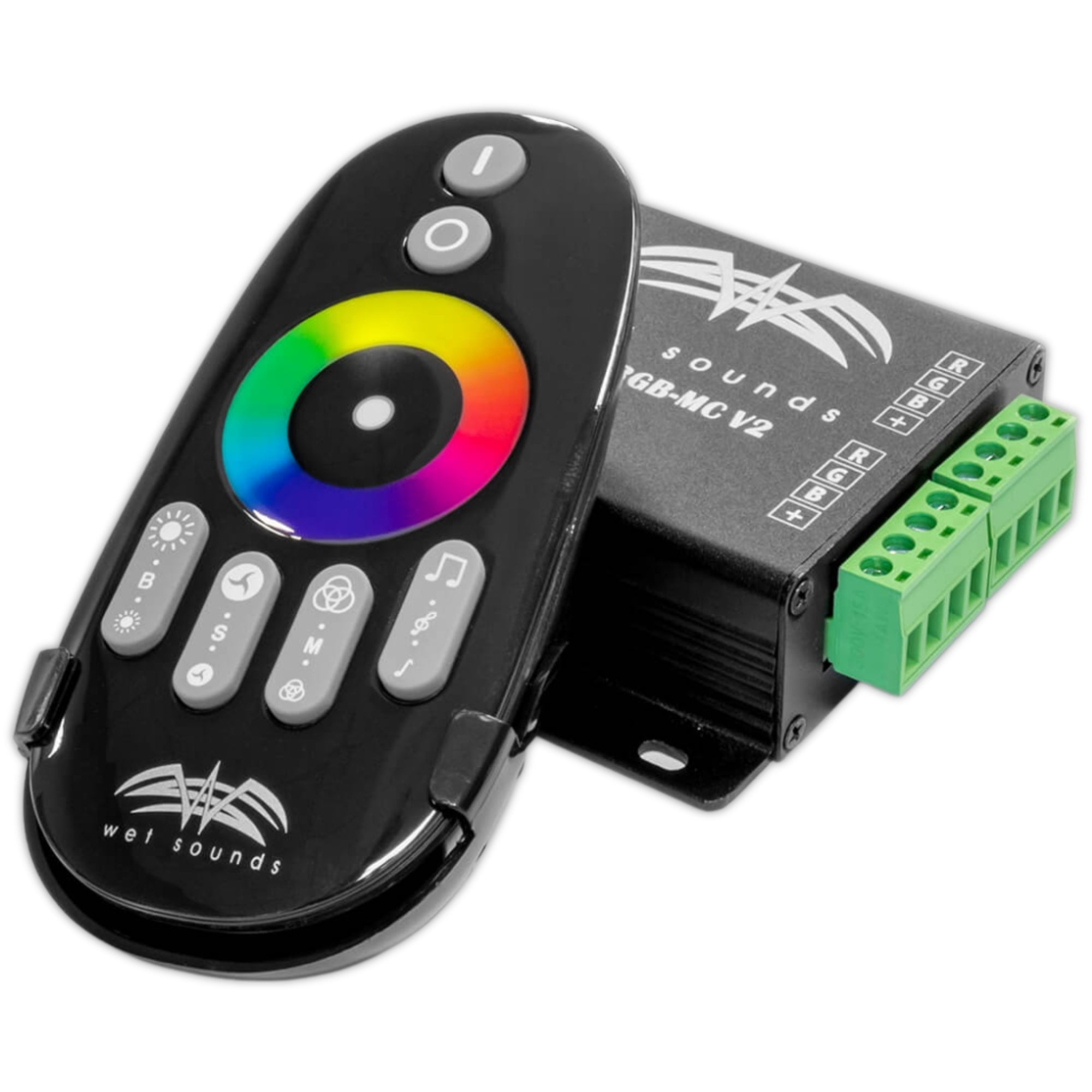 Controlador de música Wet Sounds RF-RGB-MC V2 Radiofrecuencia RGB con control remoto activado por toque