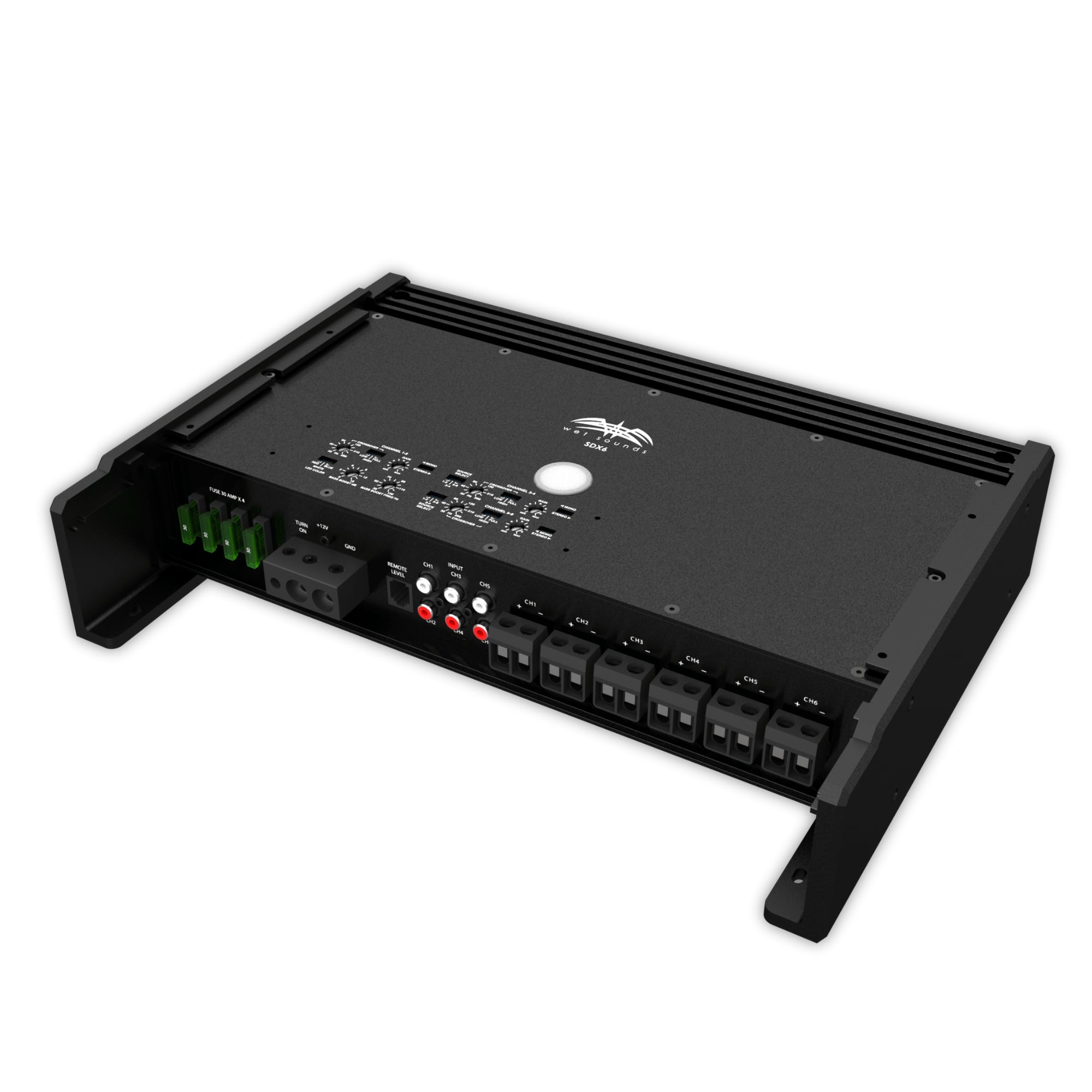 Amplificador Marino 6 Canales Full Range Wet Sounds Sinister-SDX6 Clase D
