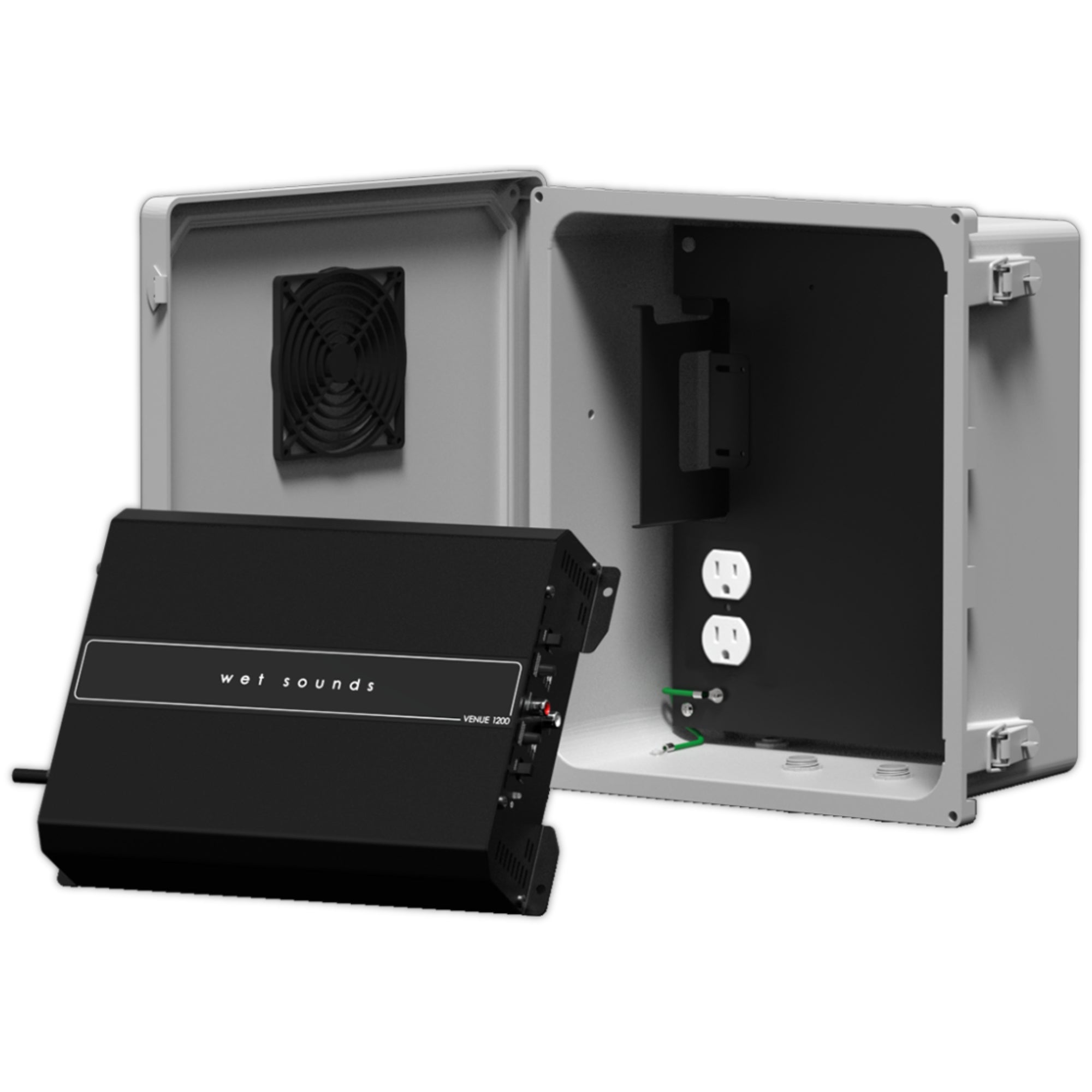 Amplificador de 4 canales con gabinete Wet Sounds VS-AMPLIFIER SYSTEM-4 110v, 1200W Venue Series