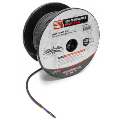 Rollo de Cable Marino Wet Sounds WWX-3PRM-150 de 3 conductores Calibre 18 Carrete de 150 pies