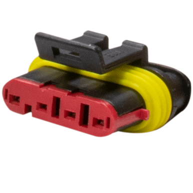 Kit de conector RGB macho Wet Sounds RGB-4-KIT-10-M impermeable de 4 pines con pines